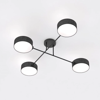 Maga 4 Black lampa sufitowa 4xE14 1568/4 czarna Emibig