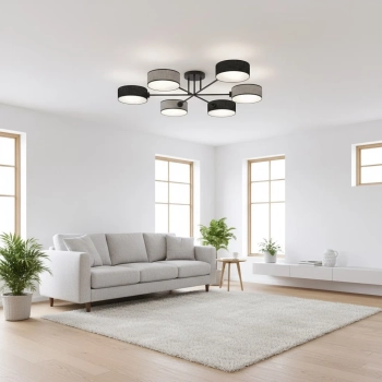 Maga 6 Mix2 lampa sufitowa 6xE14 1573/6 czarna