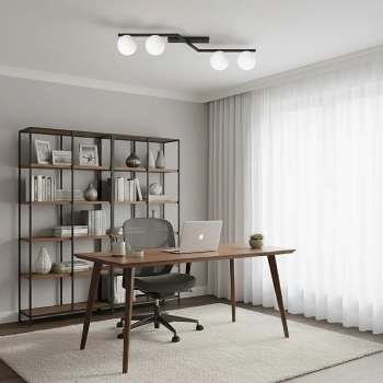 Naton 4 BL Opal lampa sufitowa 4xE14 1508/4 czarna