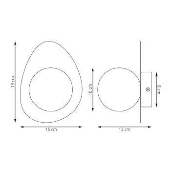 Ovo K1 Gray kinkiet 1xG9 1530/K1 szary