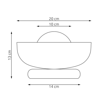 Ozzy LN1 BL Mokka lampka biurkowa  1xG9 1517/LN1 mocha