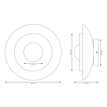 Poppi K1 Mo White kinkiet 1xG9 1520/K1 mocha