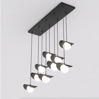 Ritual 9 Black lampa wisząca 9xG9 1490/9 czarna