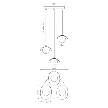 Ritual 3 Prem White lampa wisząca 3xG9 1584/3PREM biała