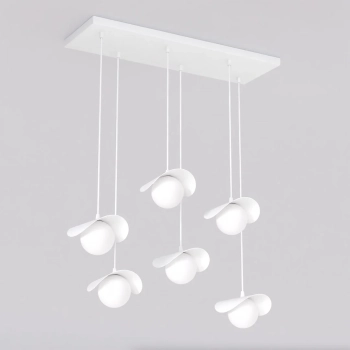 Ritual 6 White lampa wisząca 6xG9 1584/6 biała Emibig