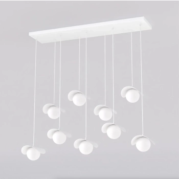 Ritual 9 White lampa wisząca 9xG9 1584/9 biała Emibig