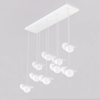 Ritual 9 White lampa wisząca 9xG9 1584/9 biała