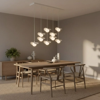 Ritual 9 White lampa wisząca 9xG9 1584/9 biała