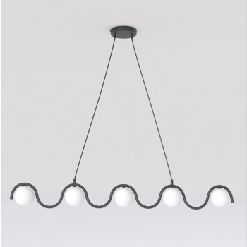 Sinus BL Opal lampa wisząca 5xG9 1582/5 czarna Emibig