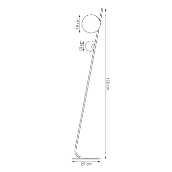 Tatu LP2 Orange lampa podłogowa 2xG9 1507/LP2 pomarańczowa