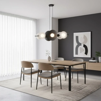 Volum 6 BL White lampa wisząca 6xG9 1484/6 czarna