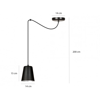 Link 1 black white lampa wisząca E27