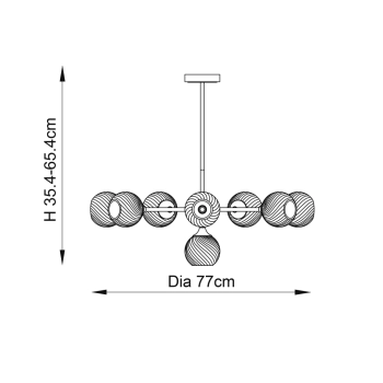 Allegra lampa wisząca 8xE14 103172