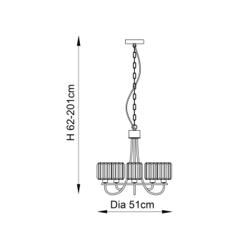 Berenice lampa wisząca 5xE14 104108