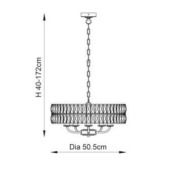 Clifton lampa wisząca 5xE14 106244