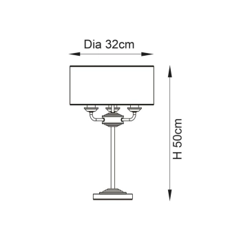 Highclere lampka stołowa 3xE14 2900K 98932