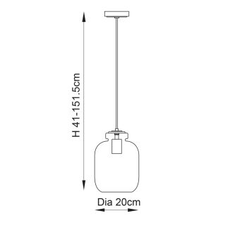 Lyra lampa wisząca 1xE27 106923