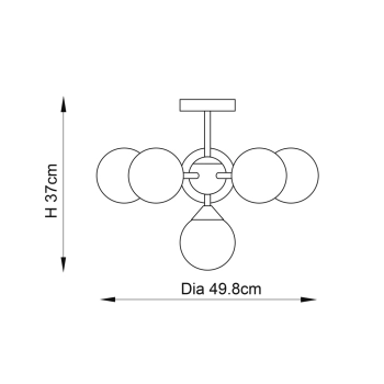 Oscar lampa sufitowa 6xG9 101148