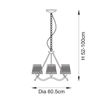 Wriggle lampa wisząca 3xE14 114212