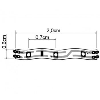 Taśma LED 3528 Slim 07 moduły 2cm 15W/m 1350lm/m ciepła/neutralna/chłodna