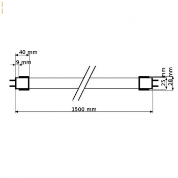 Tuba LED T8 24W BAKERY 1500mm (wyroby cukiernicze, pieczywo, owoce, warzywa)