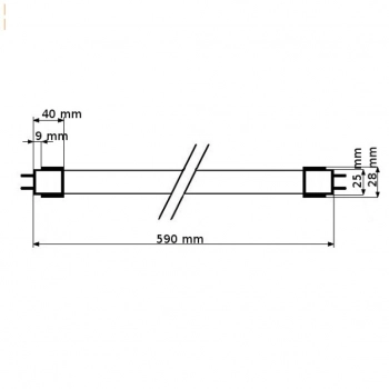 Tuba LED T8 9W BAKERY 590mm (wyroby cukiernicze, pieczywo, owoce, warzywa)