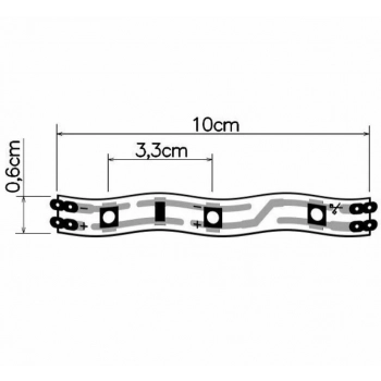 Taśma LED 3528 Slim 33 moduły 10cm 3W/m 270lm/m ciepła/neutralna/chłodna