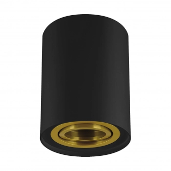 Hary C Black Golden lampa sufitowa GU10 czarna złota 04240 Ideus