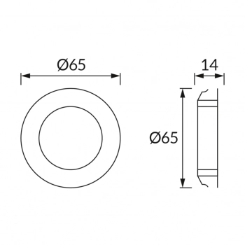 Rolo LED 1,9W Black IP44 4100K 155lm oprawa meblowa