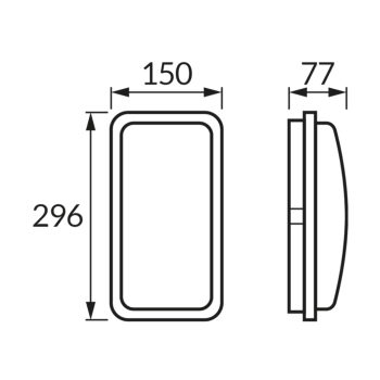 Albin LED kinkiet IP65 20W 2300lm CCT czarny