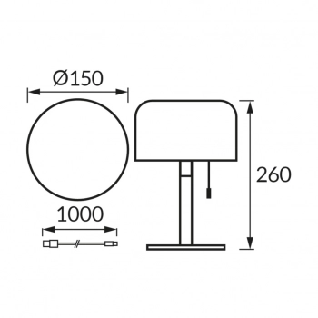 Basta LED lampka stołowa IP54 2W 130lm 4000K biała