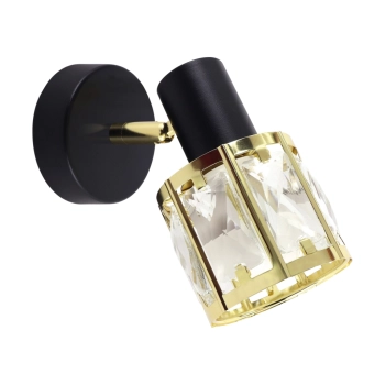 Dunbar 1C kinkiet 1xE14 czarny złoty 04900 Ideus