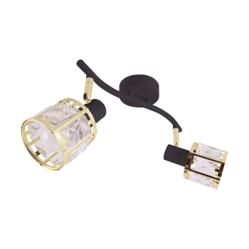 Dunbar 2I lampa sufitowa 2xE14 czarna złota 04901 Ideus