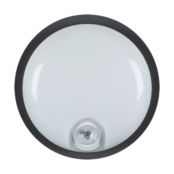 Elias D LED PIR IP65 lampa sufitowa 15W 1500lm 4100K czarna 04811 Ideus