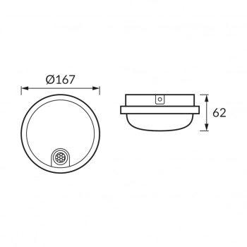 Elias D LED PIR IP65 lampa sufitowa 15W 1500lm 4100K czarna