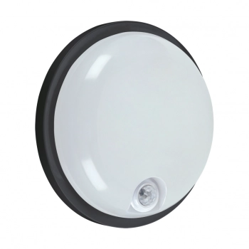 Elias D LED PIR IP65 lampa sufitowa 20W 2450lm 4100K czarna 04813 Ideus