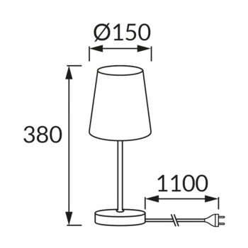 Fatima Black lampka stołowa 1xE14 czarna 04830 Ideus