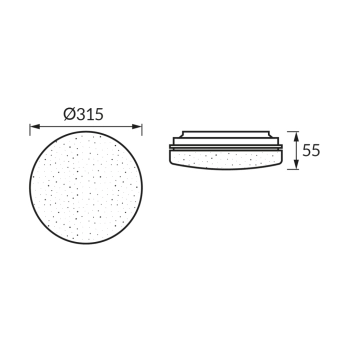 Moli C LED lampa sufitowa 24W 1910lm 4000K biała