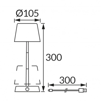 Smart LED lampka stołowa 1W 53lm 4000K biała