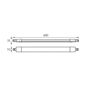 Tabor LED IP65 lampa sufitowa 18W 2040lm 4000K biała