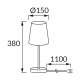 Fatima Black lampka stołowa 1xE14 czarna 04830 Ideus