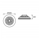 Halny C LED lampa sufitowa 48W 2400lm CCT z wiatrakiem