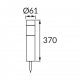 Miron 37 LED lampa stojąca IP44 solarna 0,06W 1lm 6500K chrom