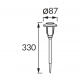Park LED lampa stojąca IP44 solarna 0,04W 2lm 6500K czarna