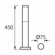Tuber 45 lampa stojąca IP44 E27 czarna