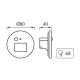 Wektor LED C PIR 1,2W 50lm CCT czarny z czujnikiem ruchu 04864 Ideus