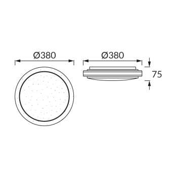 Agata C LED lampa sufitowa 24W 1930lm CCT biała