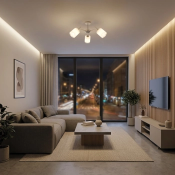 Anders 3Y lampa sufitowa 3xE27 biała chrom