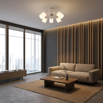 Anders 5Y lampa sufitowa 5xE27 biała chrom