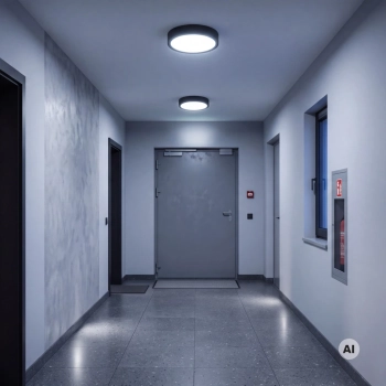 Andre C LED lampa sufitowa 9W, 12W, 15W 980lm, 1750lm, 1570lm CCT czarna